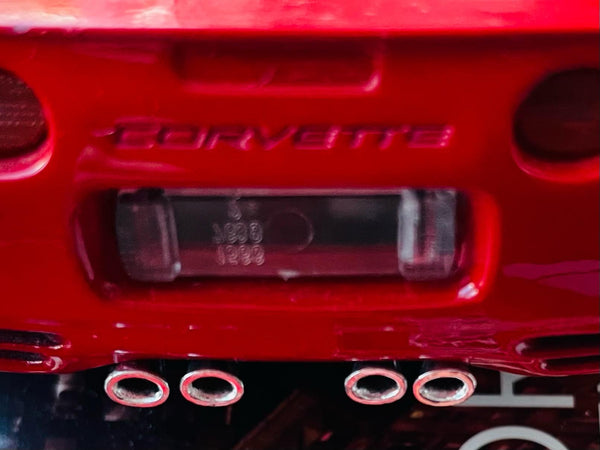 Red Italian Chevy Corvette 1997 Model Car Burago Made In Italy
