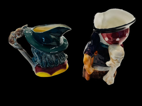 Long John Silver Toby Steins Pied Piper Doulton English Porcelain Mugs