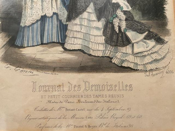 Journal Des Demoiselles Modes De Paris Scripted French Fashion Print