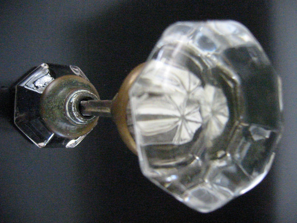 Mid Century Crystal Door Knob Metal Rod - Designer Unique Finds 
 - 2
