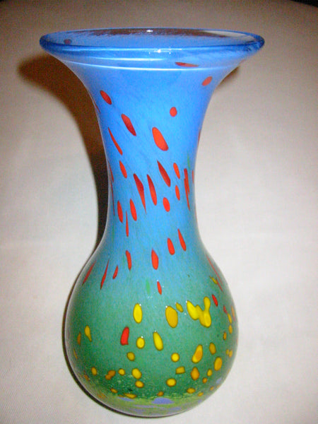 Mad 98 Contemporary Blown Tapered Glass Vase 