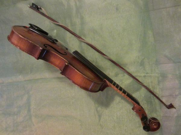 Anton Becker Germany Mahogany Violin Copie Antonius Stradivarius - Designer Unique Finds 