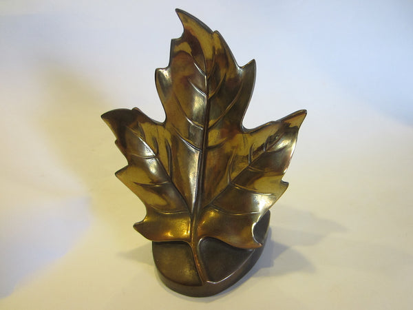 Bronze Maple Leaf Bookend Marked PMC 99B - Designer Unique Finds 
 - 3