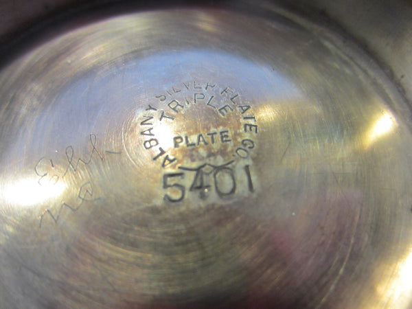Albany Silver Triple Plate Cup Floral Engraving Marked Numbered - Designer Unique Finds 
 - 5