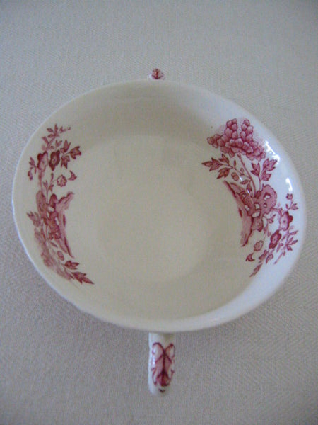 Masons Ironstone Bowl Patent Manchu England Burgundy Flowers