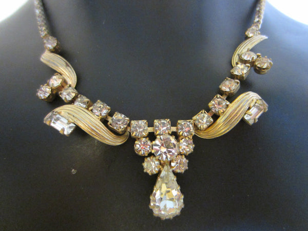 Pear Shape Rhinestone Cabochon Choker Necklace - Designer Unique Finds 
 - 3