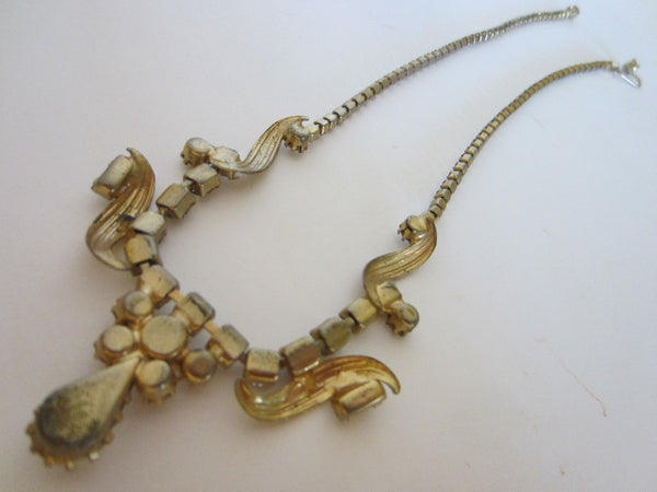 Pear Shape Rhinestone Cabochon Choker Necklace - Designer Unique Finds 
 - 2