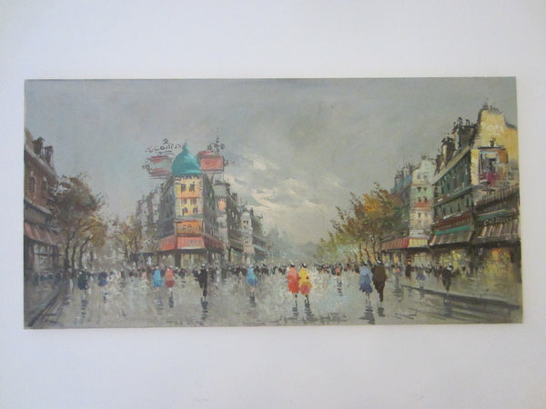 Studio DeVity Italia Street Of Paris Impressionist Signed Oil On Canvas