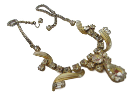 Pear Shape Rhinestone Cabochon Choker Necklace - Designer Unique Finds 
 - 4