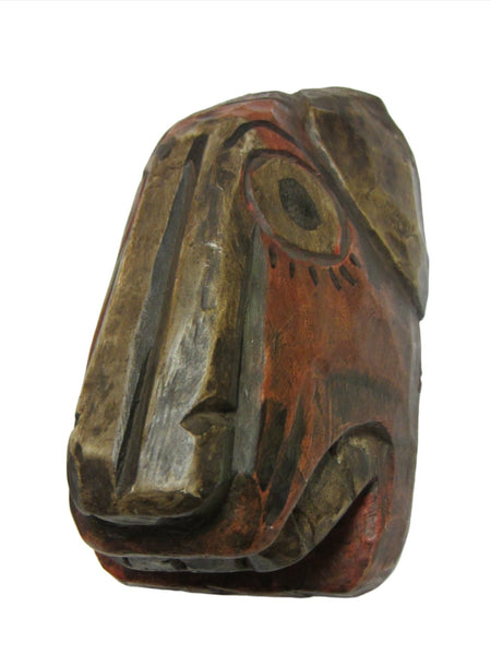 Abstract Modernist Folk Art Hand Painted Tribal Mask - Designer Unique Finds 
 - 5
