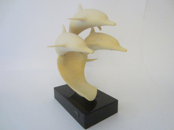 John Perry Three Dolphins Mid Century Modern Sculpture - Designer Unique Finds 