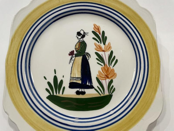 Colonial Faience Hand Painted Pheasant Portrait Signed Collectible Plate