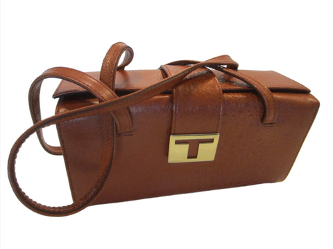 Tosca Blu Italy Red Leather Vintage Designer Handbag