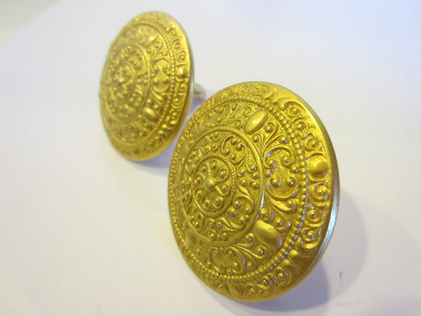 Irwin Pearl Brass Clip On Earrings