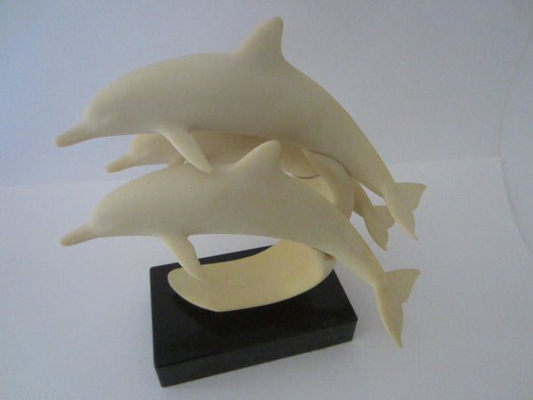John Perry Three Dolphins Mid Century Modern Sculpture - Designer Unique Finds 