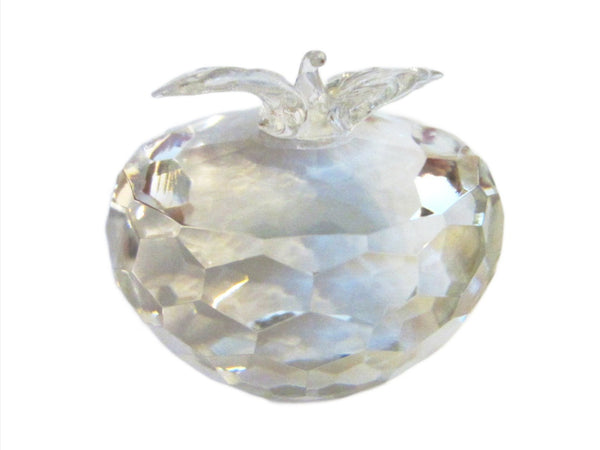 Swarovsky Crystal Stemmed Apple Paperweight