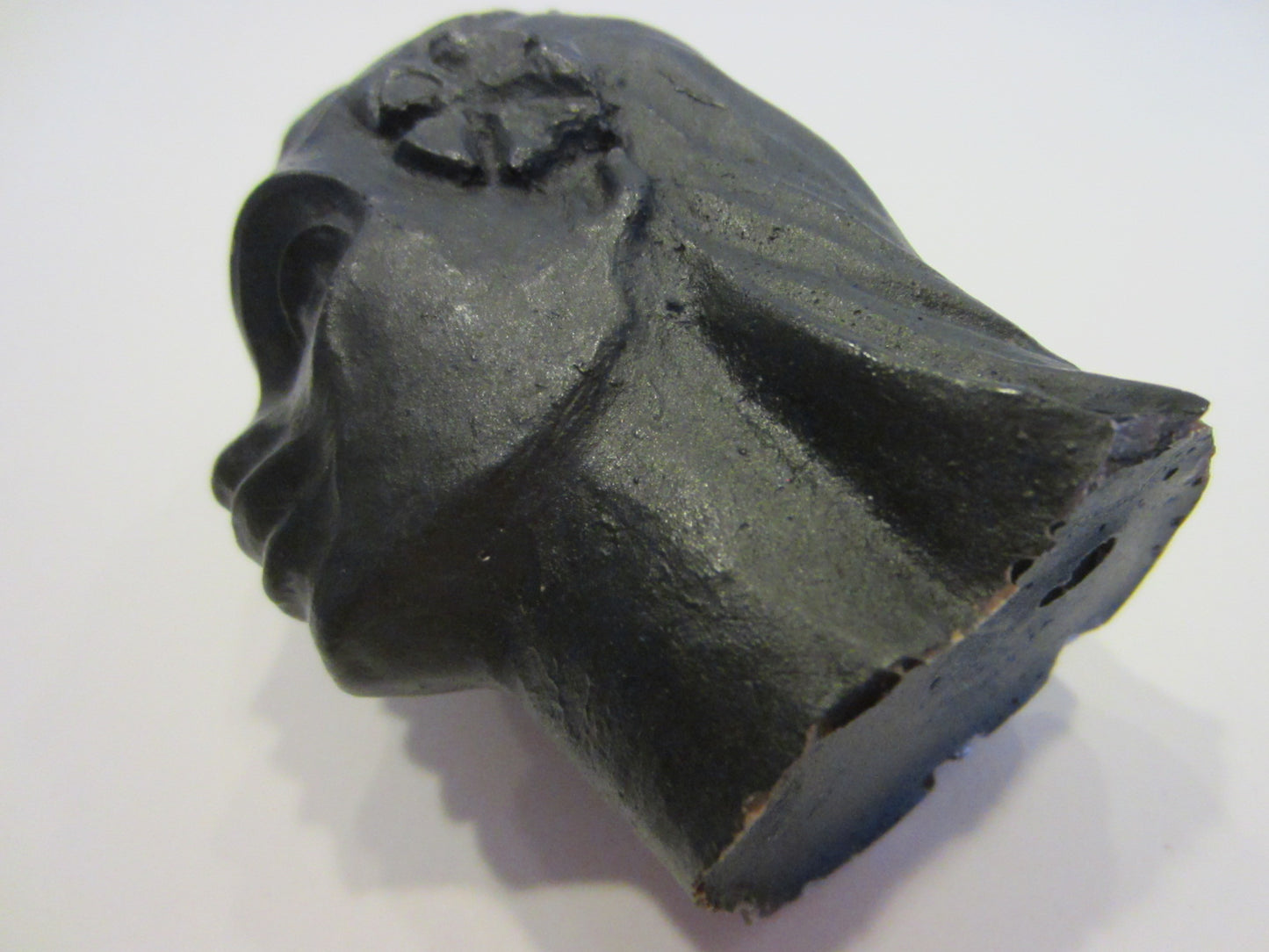 Hawaiian Composed Resin Head On Stand