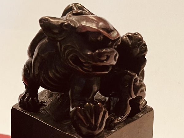 Asian Guardian Lions Shishi Style Foo Dogs Bookends In Original Case