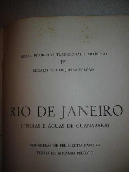 F Ranzini Rio De Janeiro Illustrated Afranio Piexoto Portuguese English Book - Designer Unique Finds 