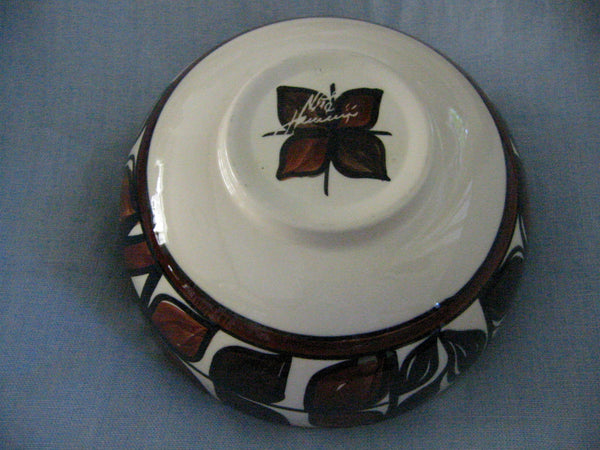 Hawaii Lei Ceramic Bowl Hand Crafted Signed Decorated Glazed - Designer Unique Finds 
 - 6