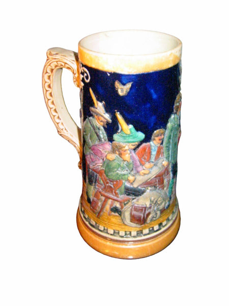 Majolica Figurative Hunting Mug With Provenance Made in Germany - Designer Unique Finds 