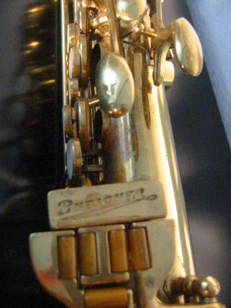 Buescher Aristocrat Elkhart Brass Saxophone Mother Of Pearl Bakelite - Designer Unique Finds 
 - 4