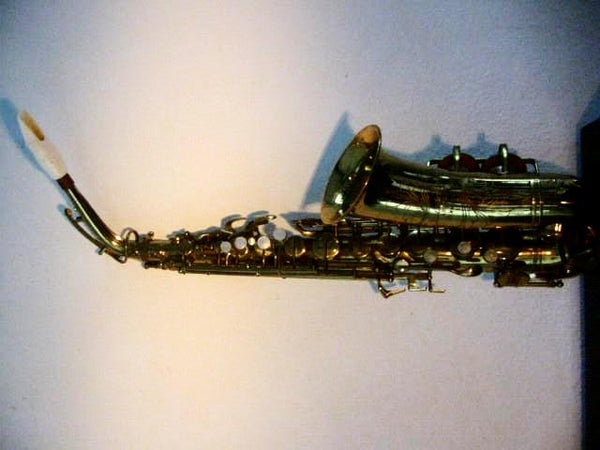 Buescher Aristocrat Elkhart Brass Saxophone Mother Of Pearl Bakelite - Designer Unique Finds 
 - 2