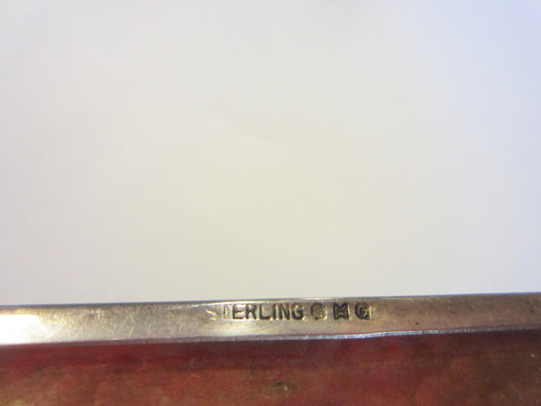 Monogram Sterling Silver Hammered Cigarette Card Case Etched Hallmarks - Designer Unique Finds 
 - 4