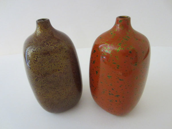 Fine Arts Japan Ceramic Vases Gold Specs - Designer Unique Finds 