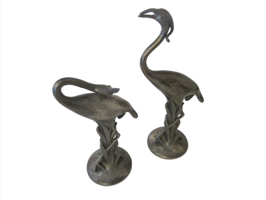 Weidlich Brothers Silver Plated Signed Exotic Birds Made In USA - Designer Unique Finds 