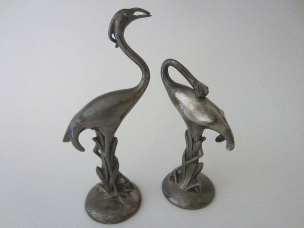 Weidlich Brothers Exotic Birds Signed Silver Plated Sculptures Made In USA