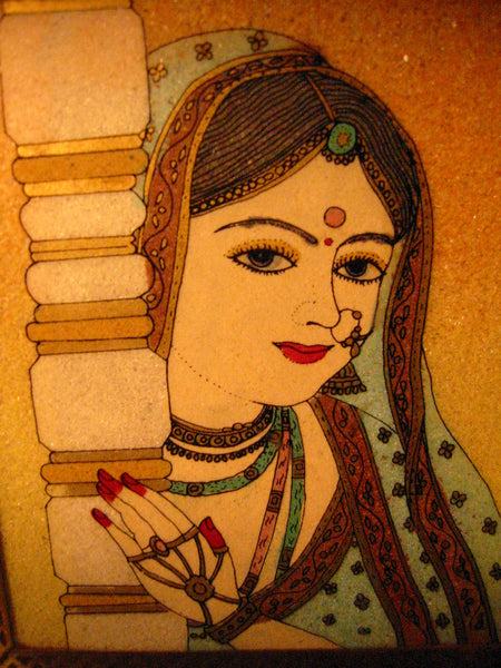 India Jewelry Boxes Painted Reverse Glass Portraits Inlaid Wood - Designer Unique Finds 
 - 6