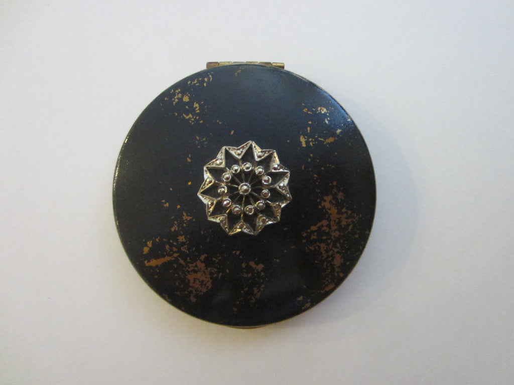 Kigu London Powder Compact Marcasite Center Medallion - Designer Unique Finds 