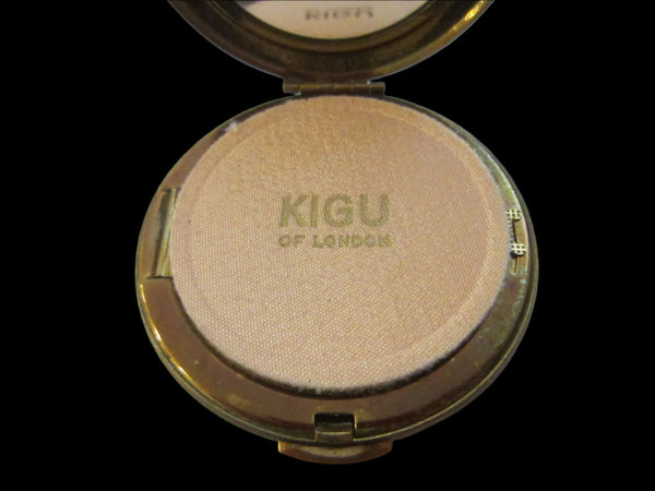 Kigu London Brass Powder Compact Center Medallion Marcasite Mid Century