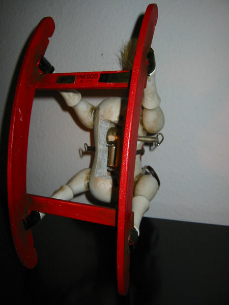 Mid Century Enesco Toyland Musial Rocking Horse