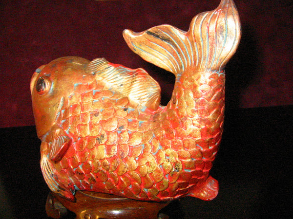 Composition Contemporary Gold Fish Fountain - Designer Unique Finds 
 - 4