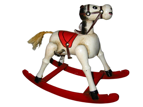 Mid Century Enesco Toyland Musial Rocking Horse