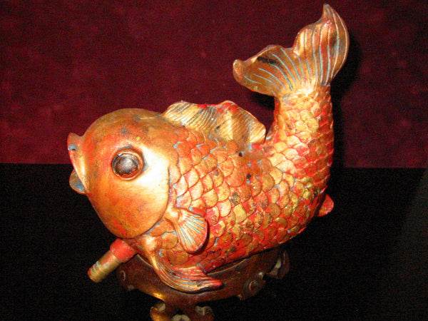 Composition Contemporary Gold Fish Fountain - Designer Unique Finds 
 - 1
