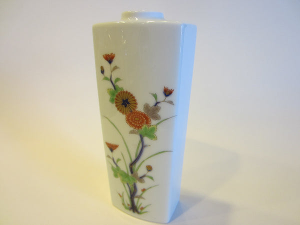Japanese Porcelain Wall Decor Floral Vase - Designer Unique Finds 