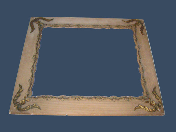 Baroque Style Ornamental Floral Gilt Textured Frame