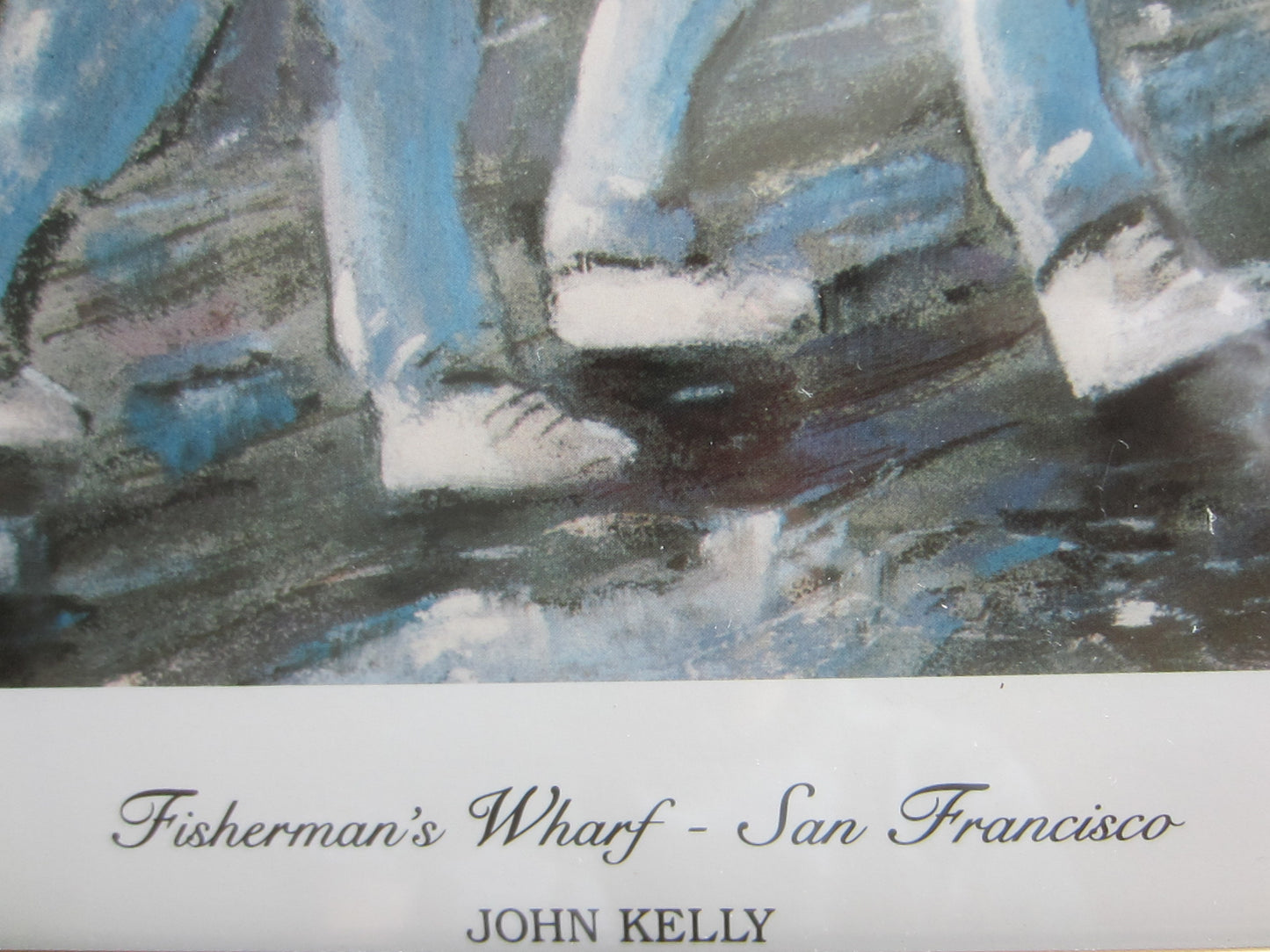 John Kelly San Francisco Pencil Signed LE Entitled Fisherman Wharf Serigraph