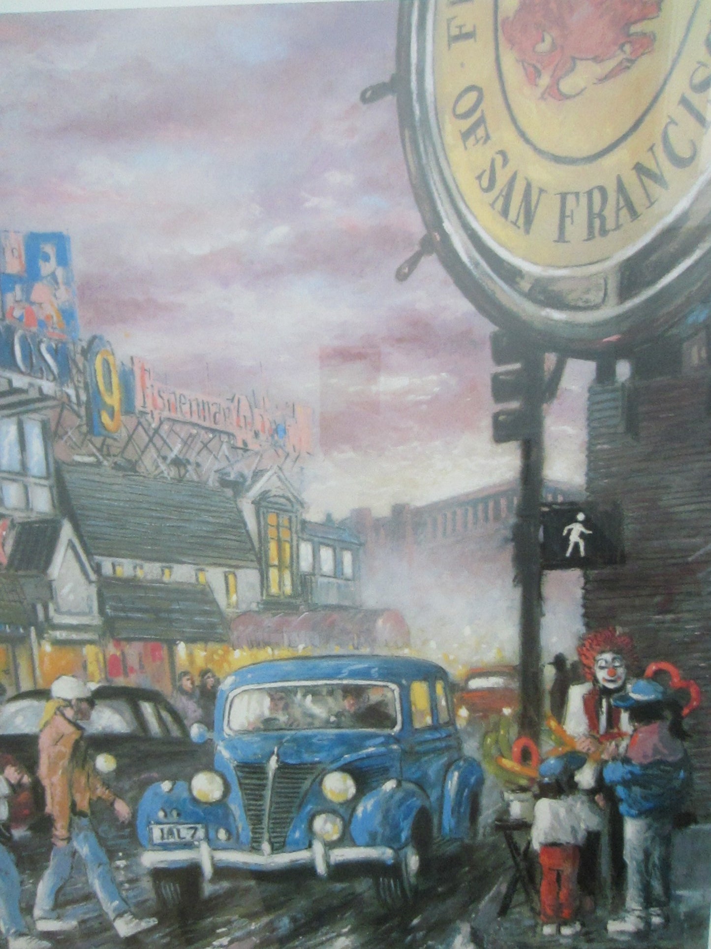 John Kelly San Francisco Pencil Signed LE Entitled Fisherman Wharf Serigraph