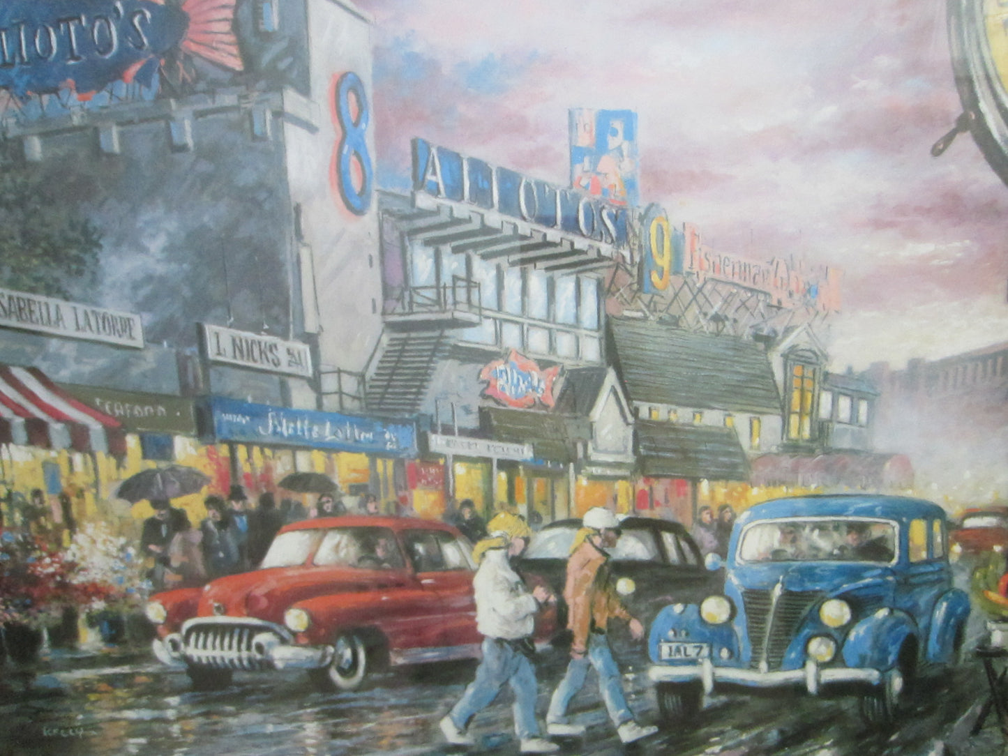 John Kelly San Francisco Pencil Signed LE Entitled Fisherman Wharf Serigraph