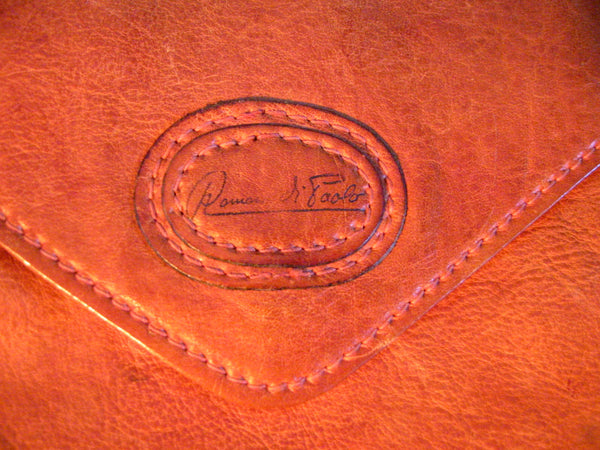 Red Leather Designer Envelope Clutch Hand Made In Italy - Designer Unique Finds 
 - 6