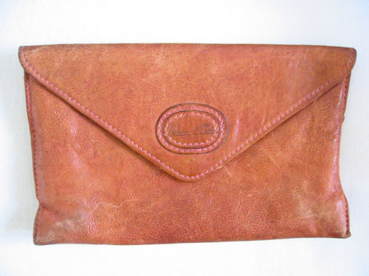 Italian Red Envelope Clutch Signature Designer Roman R Paolo - Designer Unique Finds  - 3