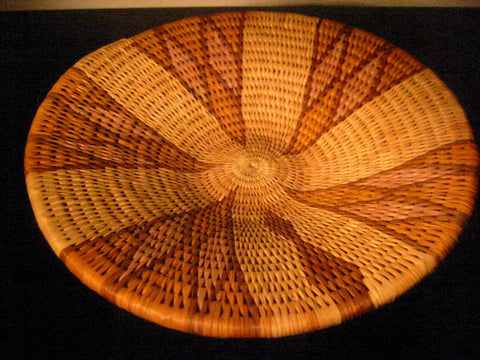 Hopi Style Tribal Weave Geometric Native Basket - Designer Unique Finds 