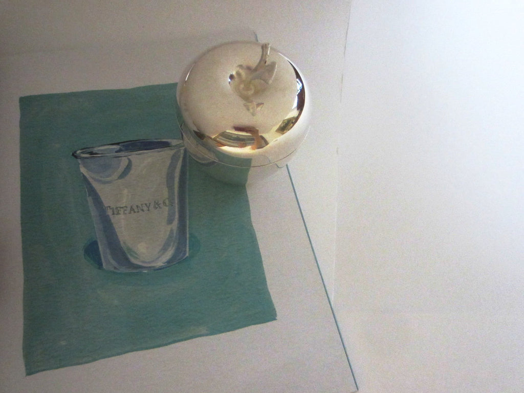 Tiffany And Co Silver Plated Apple Trophy Box - Designer Unique Finds 