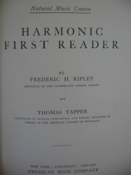 Fredrick H Ripley Harmonic Reader Music Note Books Four Volumes - Designer Unique Finds 