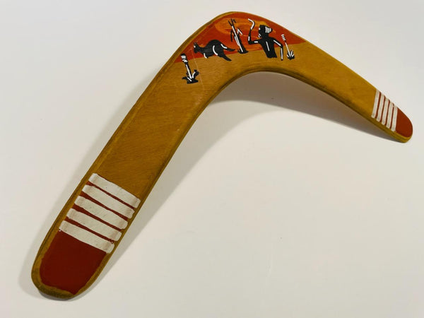 Boomerang Hand Painted Curved Aboriginals Australia Throwing Stick