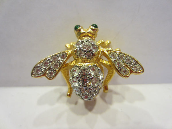 Joan Rivers Bumble Bee Signed Gold Plated Swarovsky Crystals - Designer Unique Finds 
 - 6